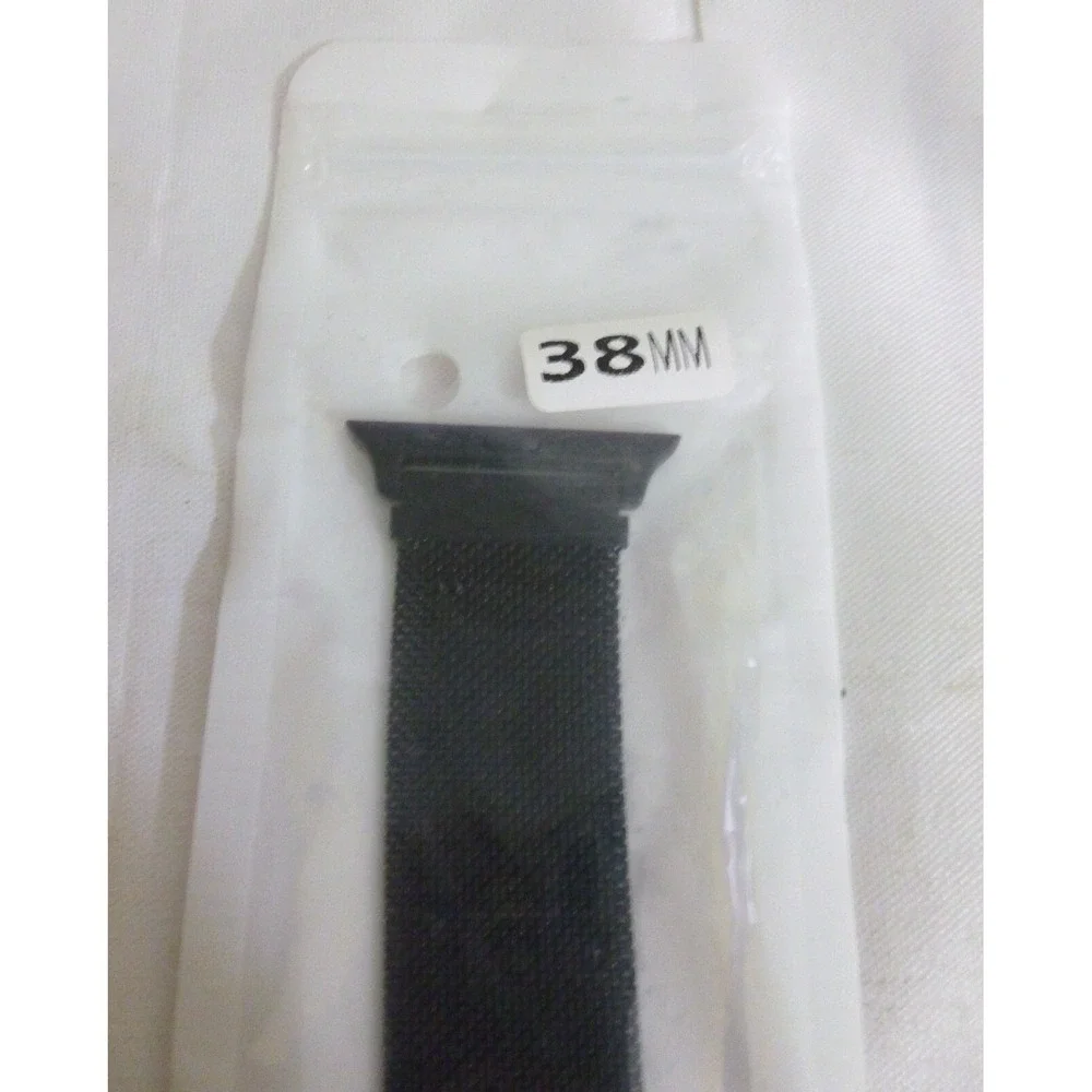 Milanese Loop Mesh Band Strap for Apple Watch 38mm ~ Black ~ New